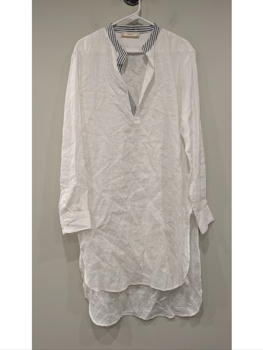The Salting 100% Linen Lagenlook Coastal Tunic Size Medium